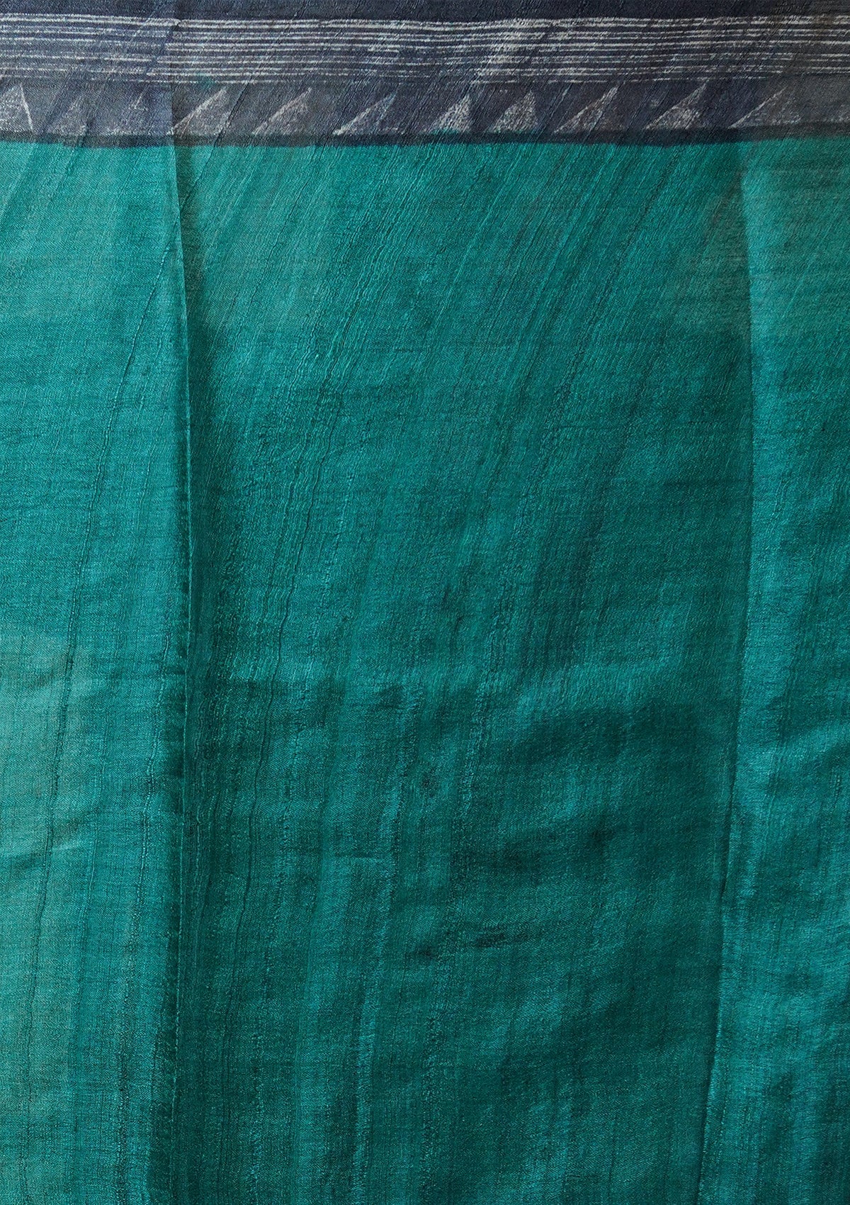 Handwoven Printed Emrald Tussar Silk Saree