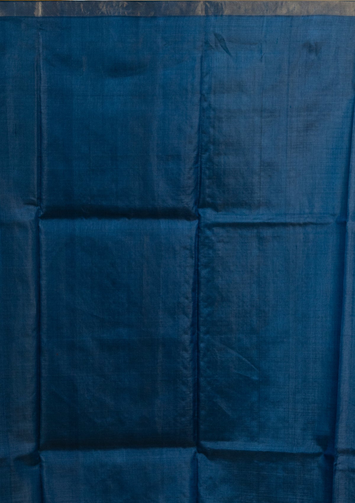 Handwoven Dark Blue Tussar Silk Saree