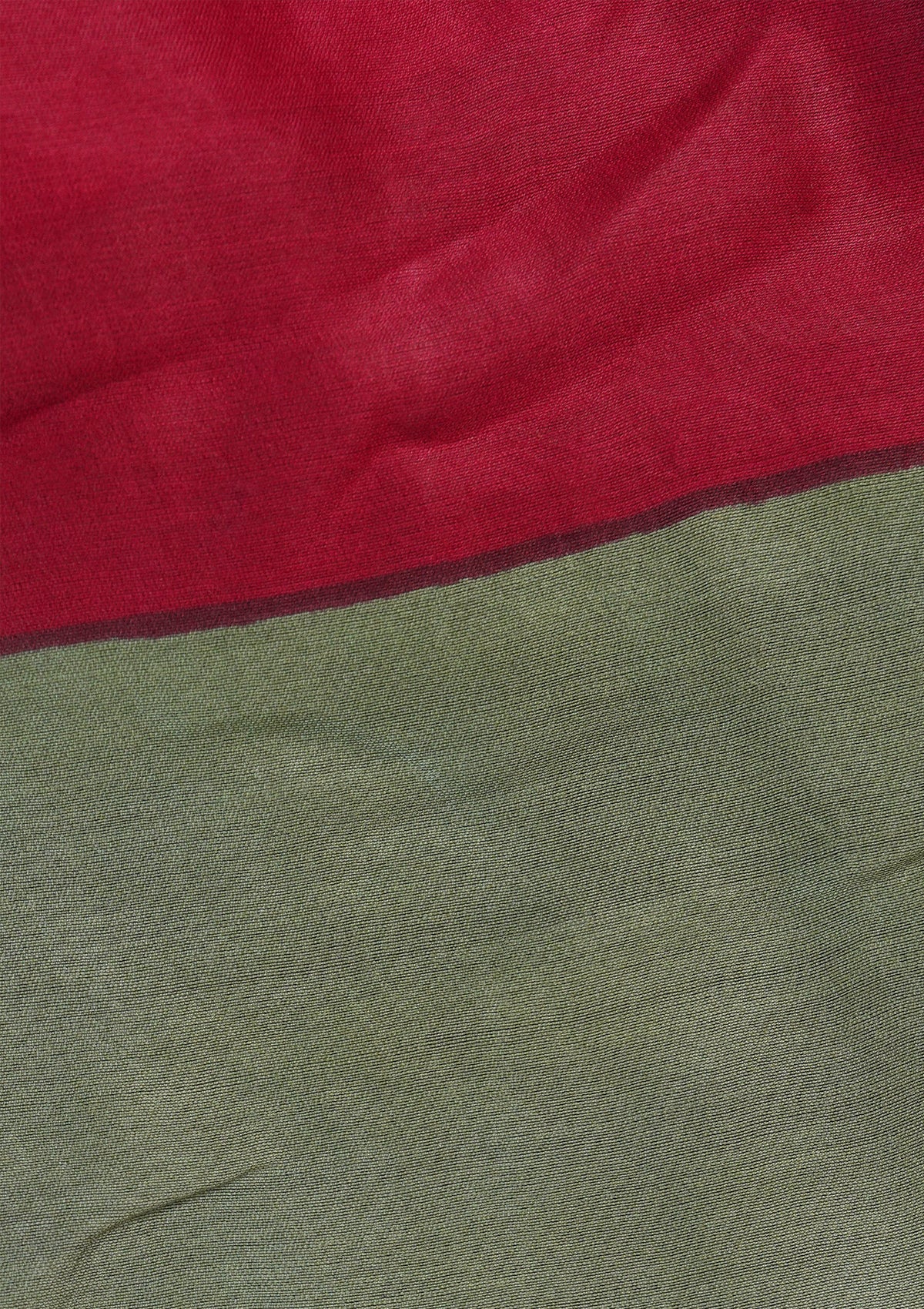 Handwoven Red Chanderi Silk Suit Piece