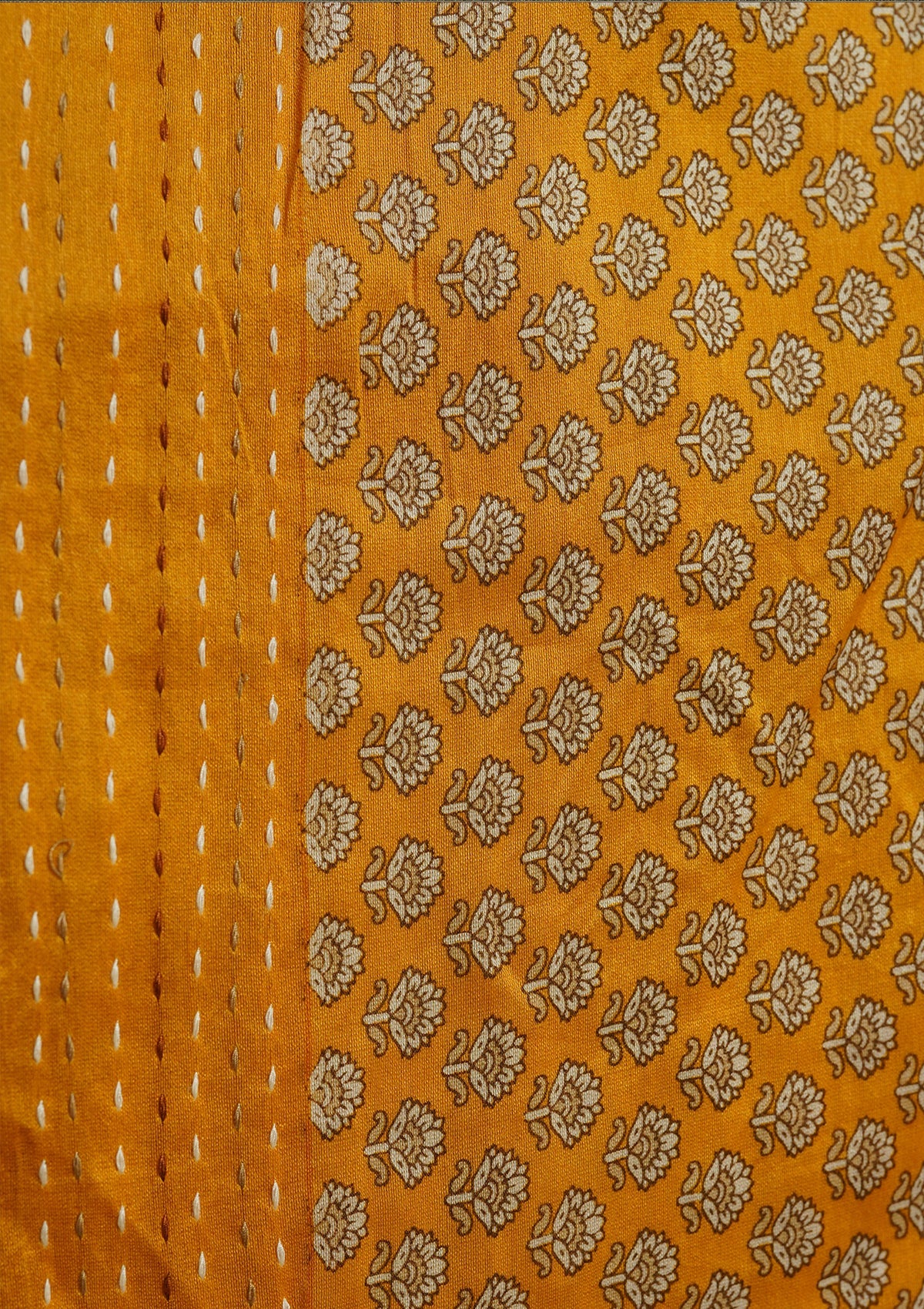 Handwoven Yellow Chanderi Silk Suit Piece