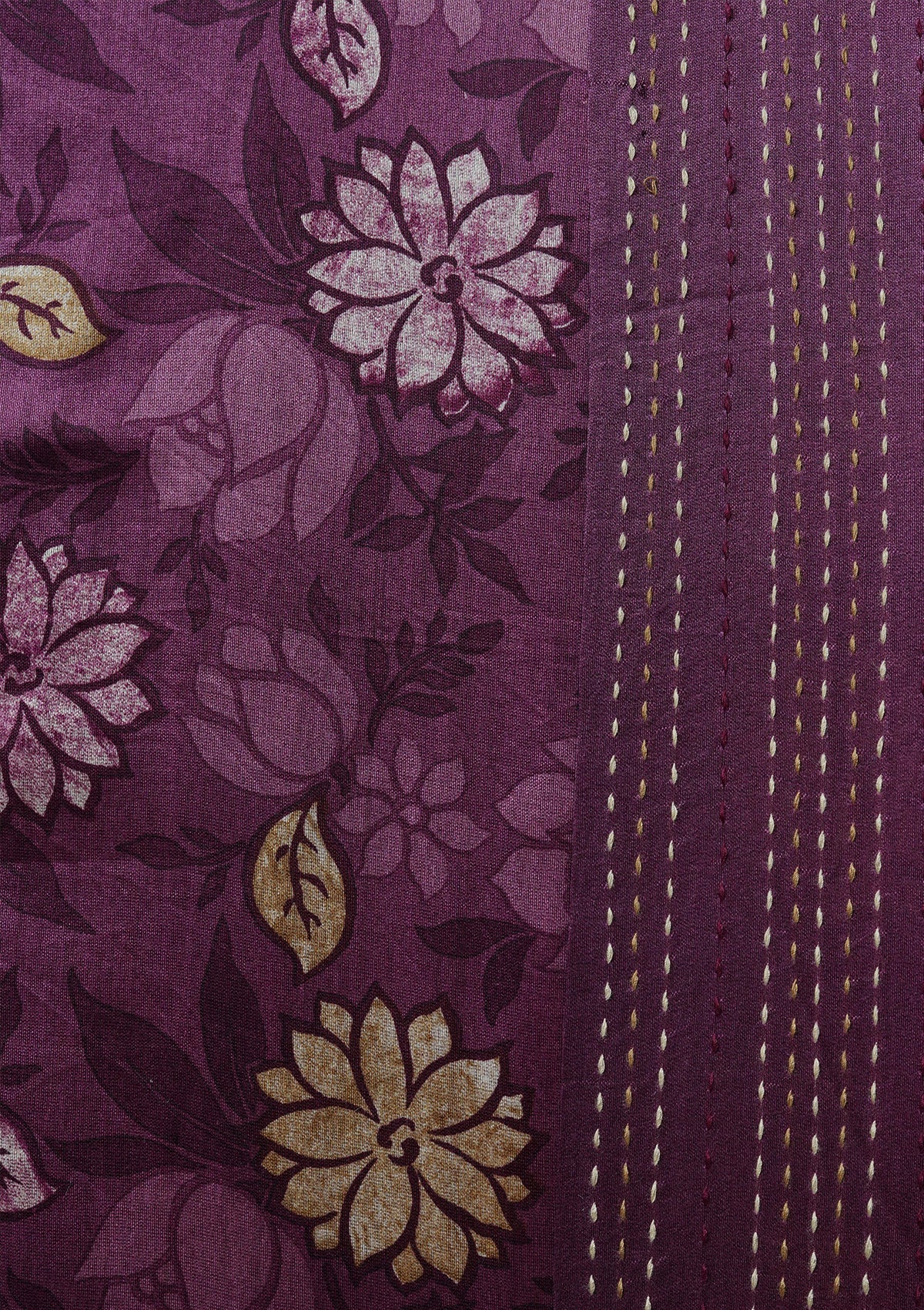 Handwoven Purple Chanderi Silk Suit Piece