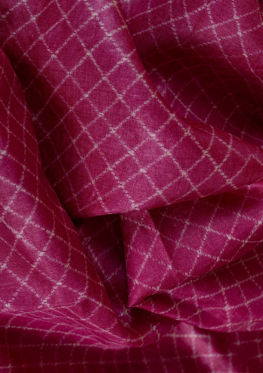 Handwoven Magenta Shibori Fabric