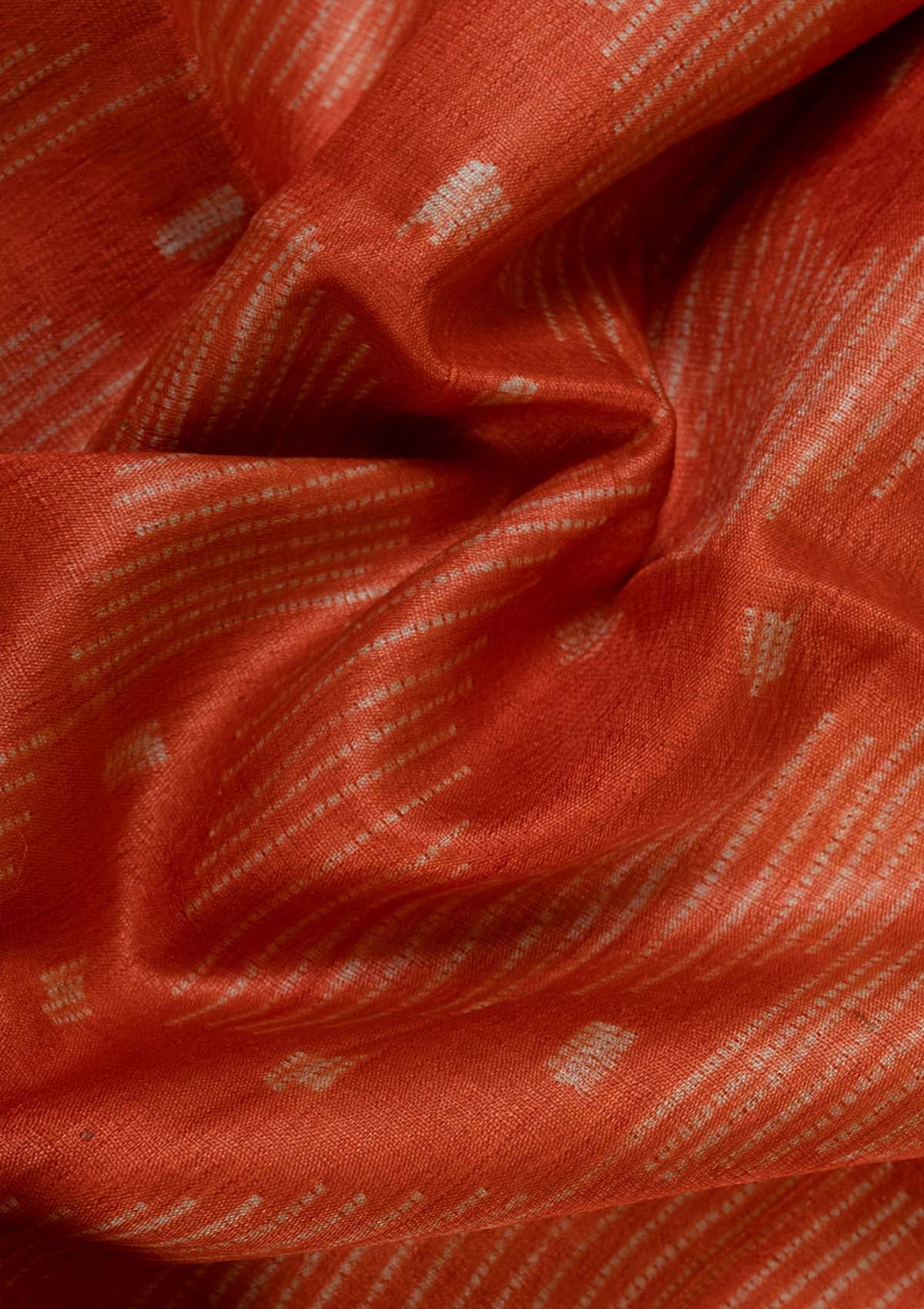 Handwoven Orange Shibori Fabric