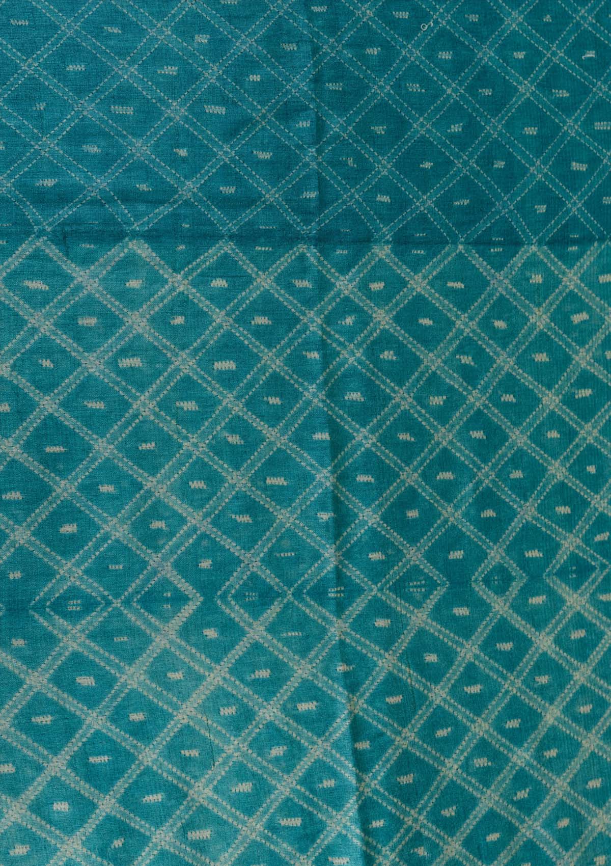Handwoven Tiffany Blue Shibori Fabric