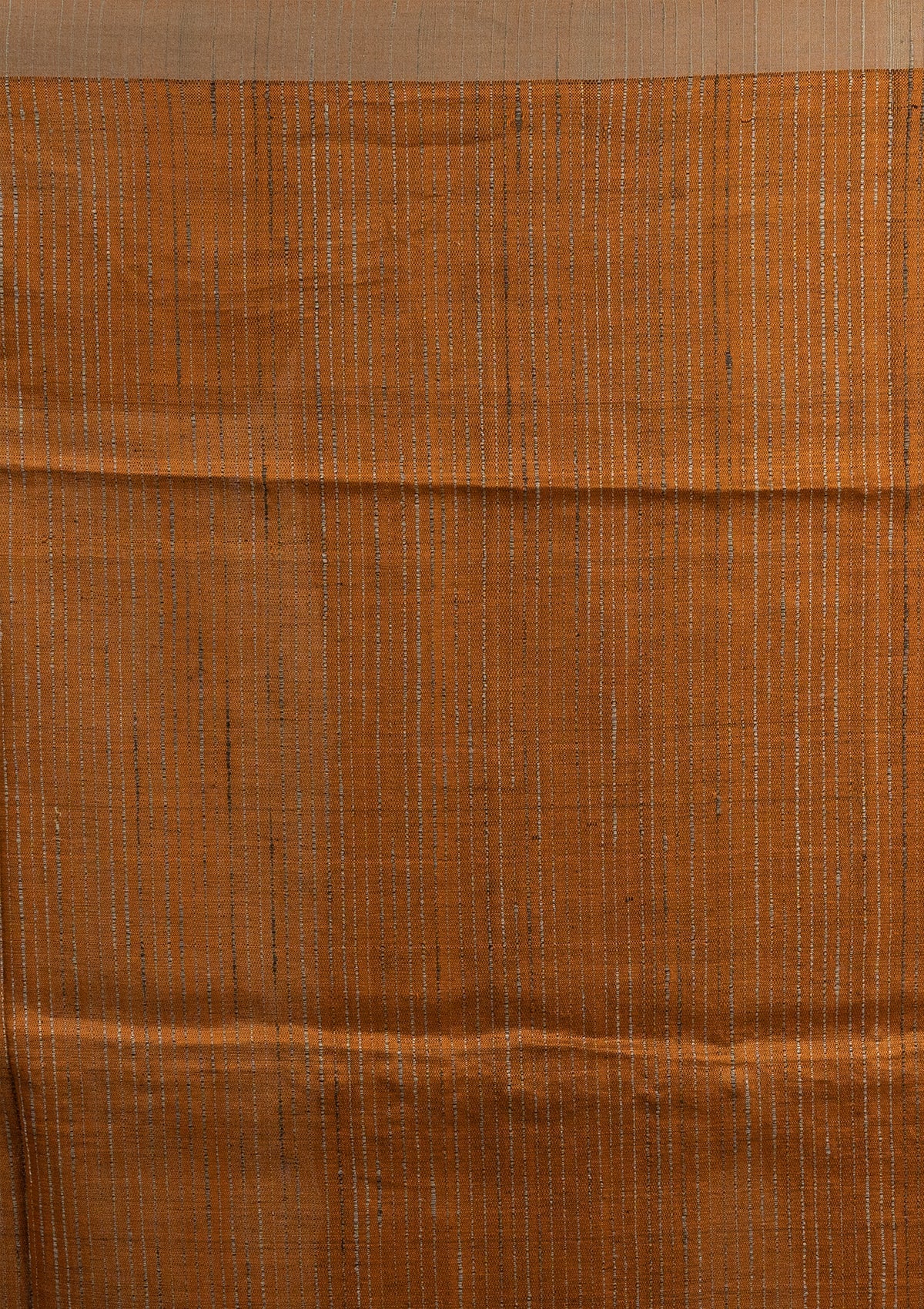 Handwoven Orange Raw Silk Saree