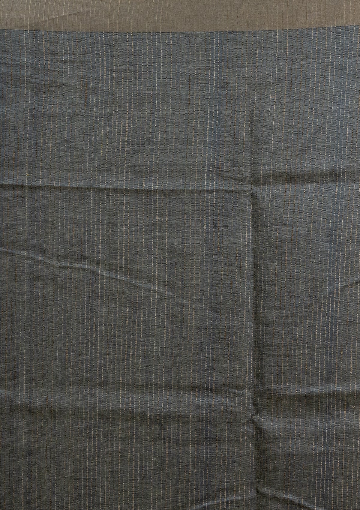 Handwoven Grey Raw Silk Saree