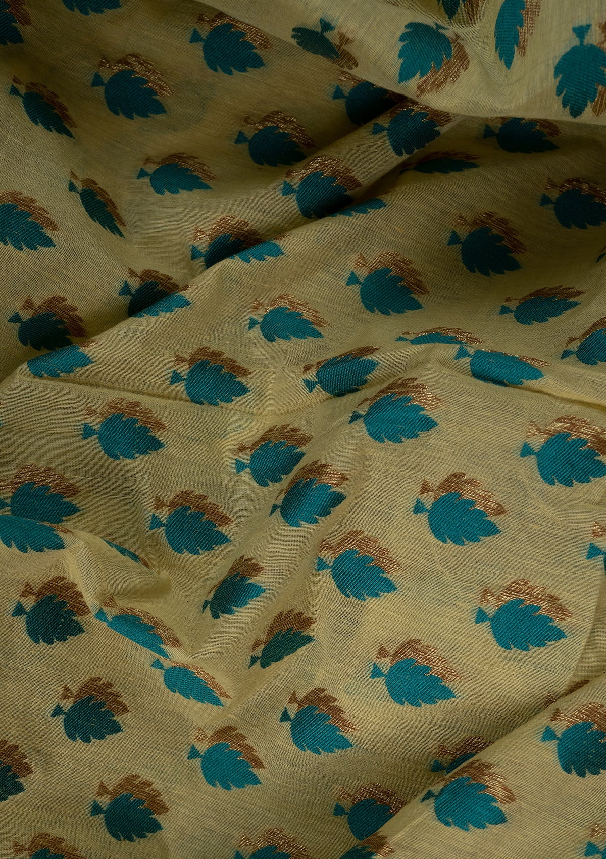 Handwoven Cream Chanderi Fabric