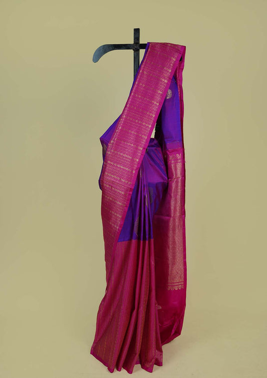 Handwoven Double Shade Kanjivaram Saree