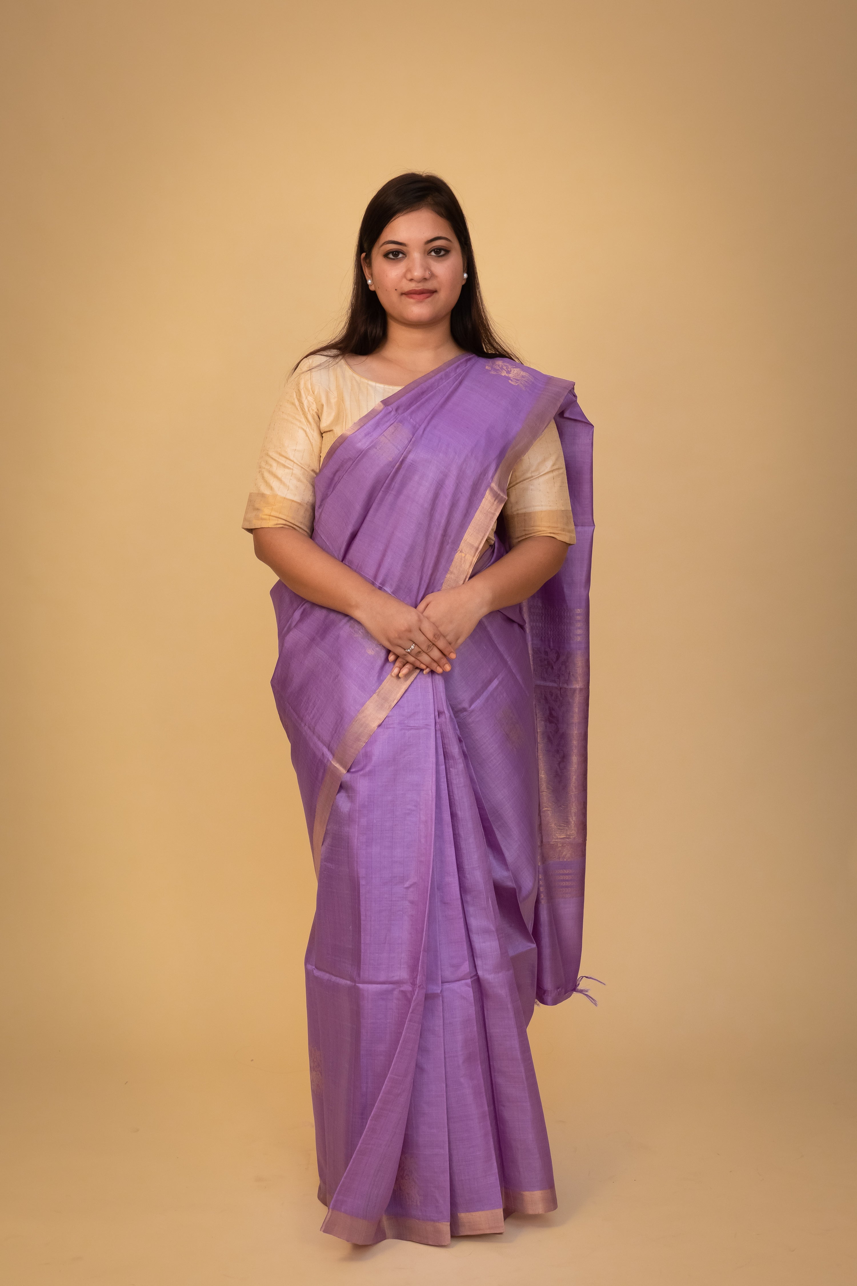 Fascinating Light Purple Semi-Organza Saree – Palkhi Fashion