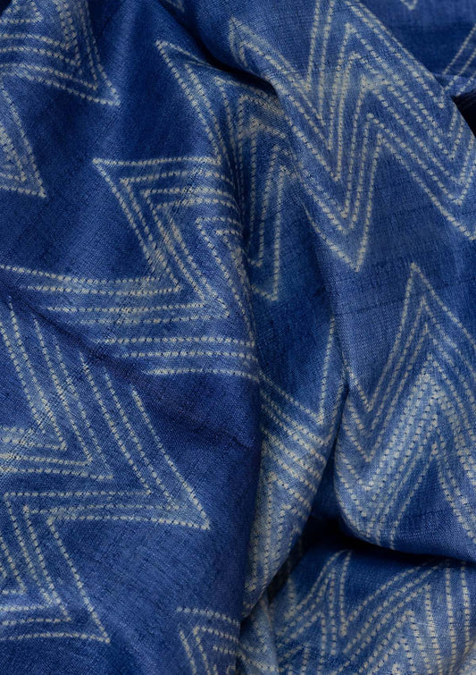 Handwoven Blue Shibori Fabric