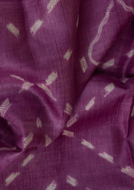 Handwoven Violet Shibori Fabric