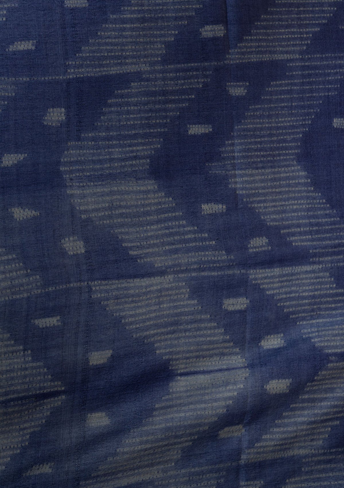 Handwoven Indigo Blue Shibori Fabric