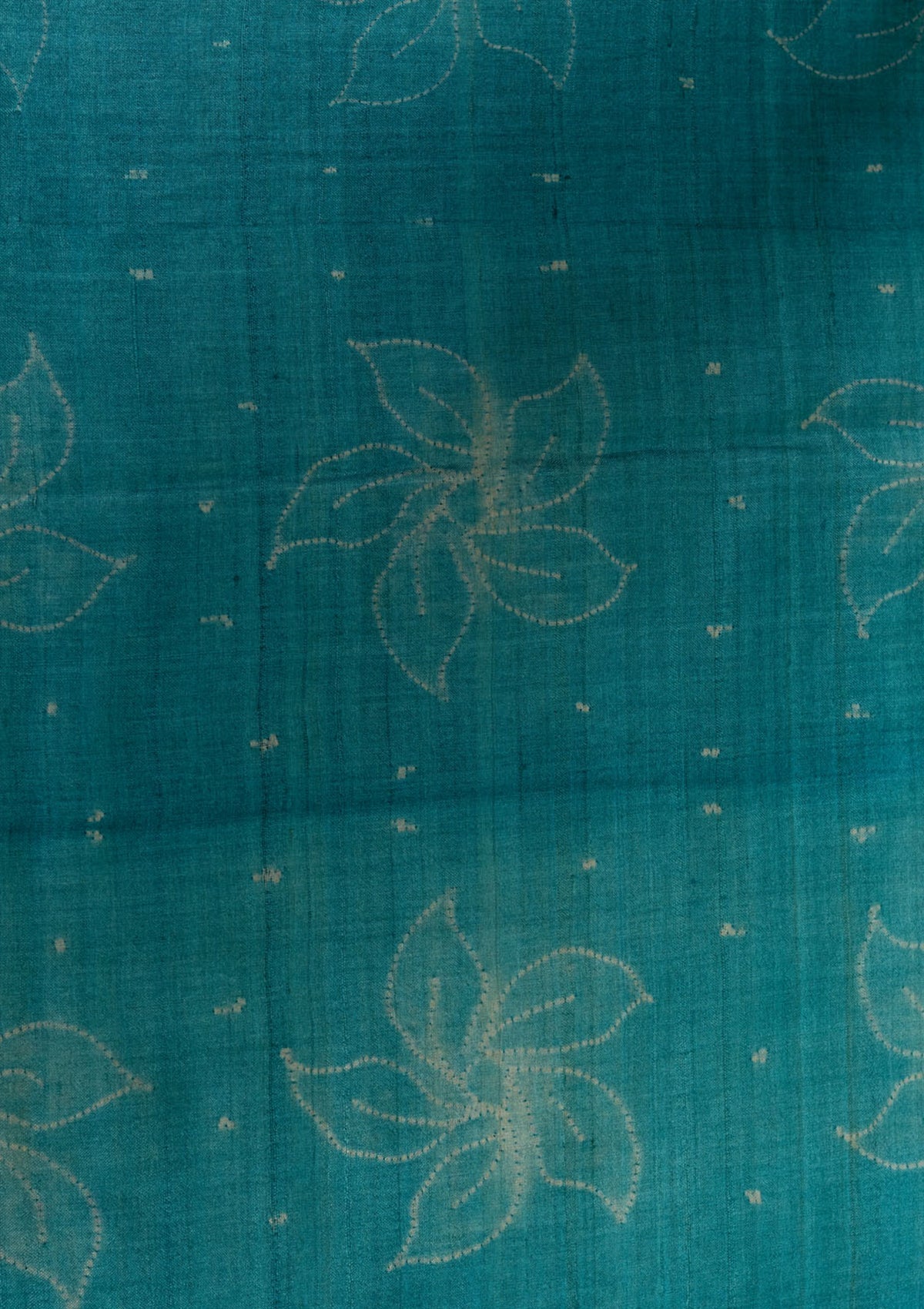 Handwoven Cerulean Blue Shibori Fabric