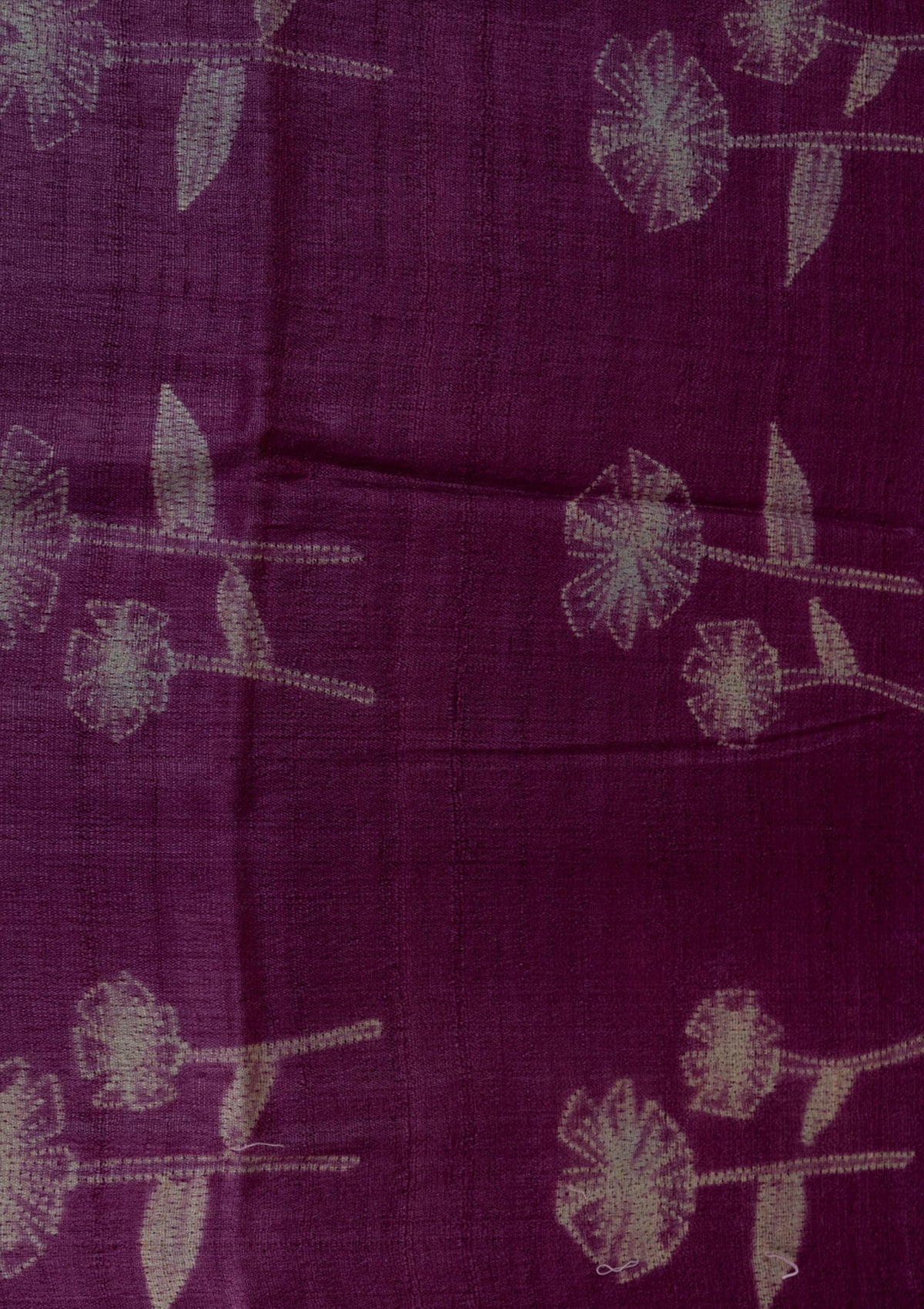 Handwoven Dark Wine Shibori Fabric